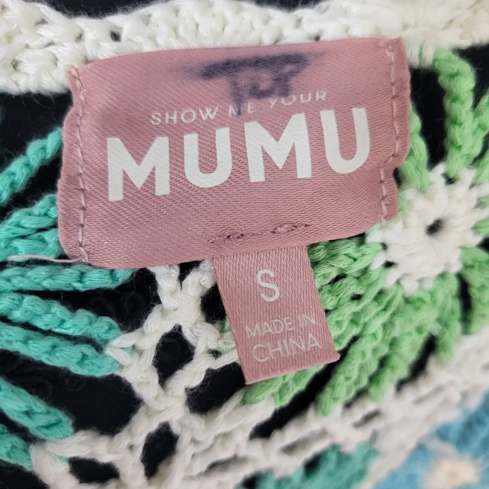 Show Me Your Mumu Vacay Tank Floral Crochet Maxi Dress Cover Up - Picture 6 of 8